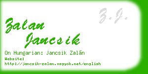 zalan jancsik business card